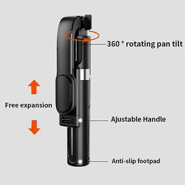 JMARY KT-219 6 Sections Extendable Selfie Stick Tripod with Remote Control
