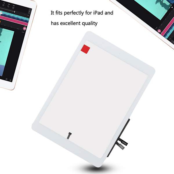 A1893/A1954 Touch Screen för iPad 2018 med Hemknapp Hög Känslighet (Vit)