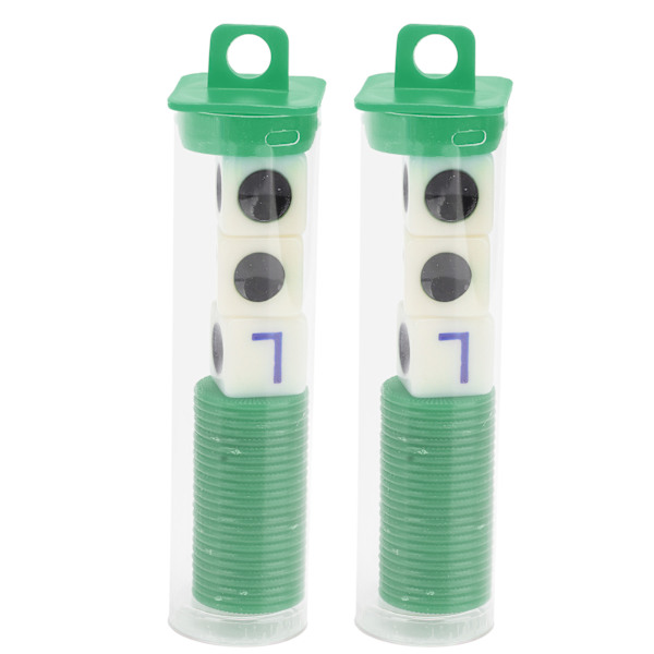2 Set Vänster Höger Mitt Dice Game 16mm Med 3 Tärningar 24 Chips För Familjekvällar Vänner Sammankomster Spel Fester Grön