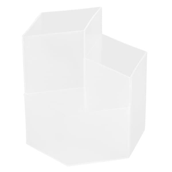 Makeup Børster Holder Plastmateriale Heksagonal Base Stor Kapacitet Pen Blyantholder til Skole Kontor Transparent