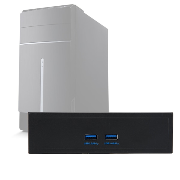 Höghastighets 20-Pin 2-Port USB 3.0 Hub Optisk Diskenhet Frontpanel