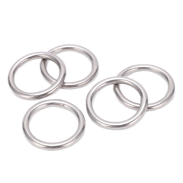 5 stk 304 rustfrit stål runde O-ringe sømløs multifunktionssvejsning metal O-ringe til marine bådudstyr Yogaringer 4x25mm