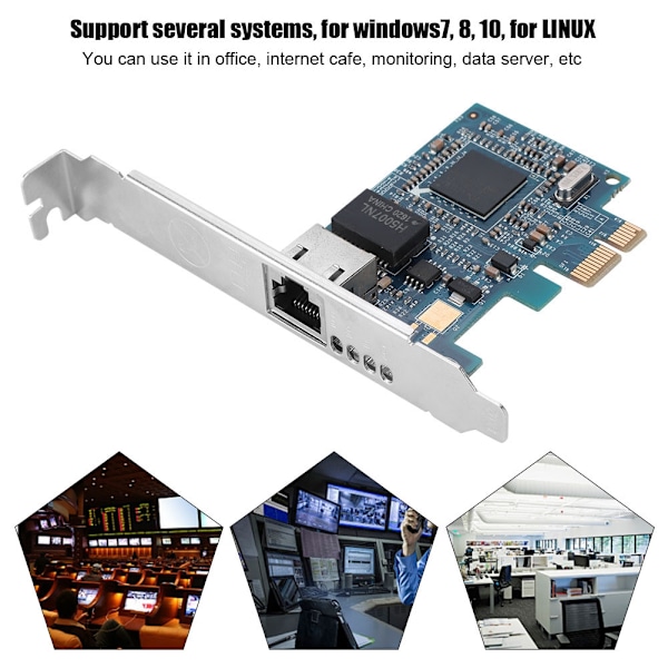 til Broadcom BCM5751 10/100/1000M PCI‑E Fast Ethernet Netværks Desktop Netværkskort