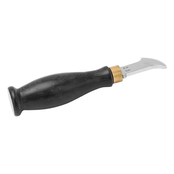 Lærfolder Ergonomisk Design 304 Rustfritt Stål Sandeltre Håndtak Speilpolert Lærstrimmelkutter 2.5mm