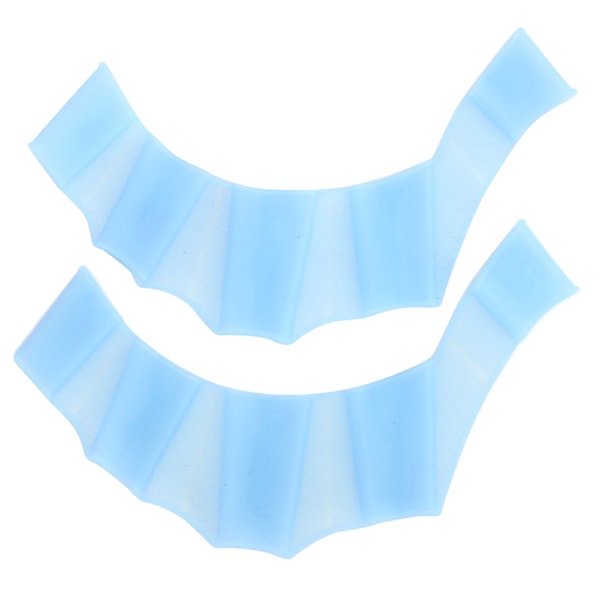 1 par Simhandfängsel Flippers Silikon Simfinger Näthandskar Swim Palm FingerBlue M