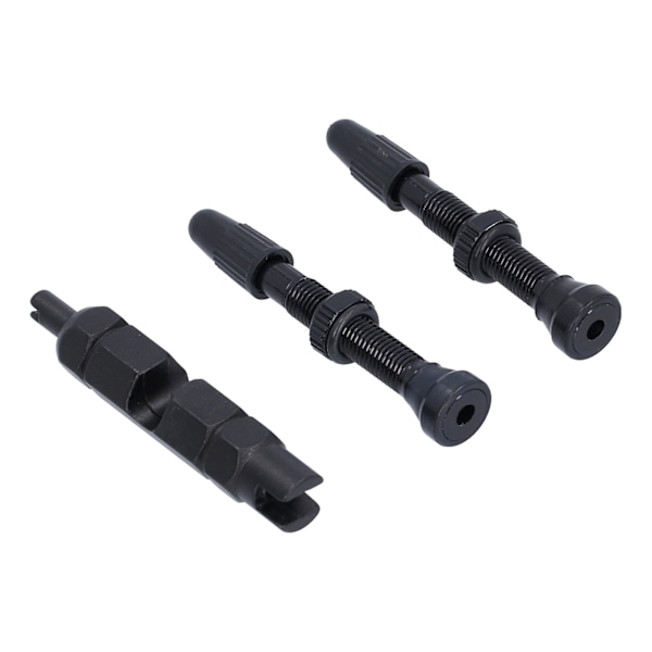 1,6 tum Tubeless Ventil Slang Fransk Typ Aluminium Legering Tillbehör för Landsvägscyklar Mountainbikes Svart