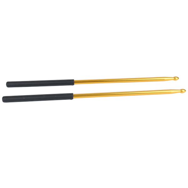 2st metalltrumstick Anti-slip aluminiumlegering trumma för elektroniska trummor Slaginstrument W121 guld