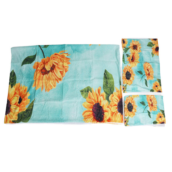 Polyesterfiber Quilt Cover Blommönster Tryckt Örngott Påslakan Set för Hem Sovrum 220x240cm / 86.6x94.5in