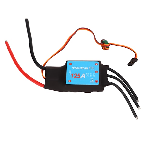 Borstlös ESC Svart 125A Borstlös ESC RC Båt Tvåvägs Vattenkyld ESC för RC Båtar Undervattenpropeller