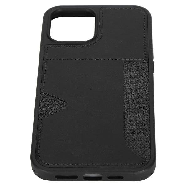 Case PU PC Ultra Slim Stötsäkert phone case med sidoplånbok för IPhone 12 Pro MaxBlack