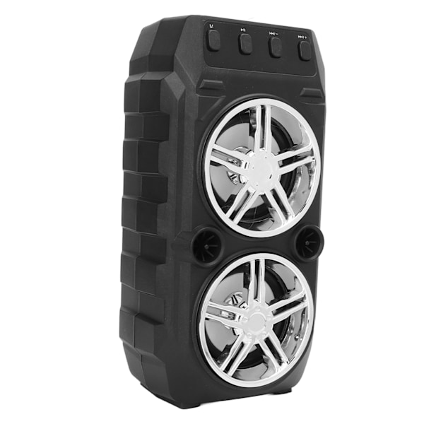 Bluetooth-högtalare för utomhuscamping med dubbla subwoofers, bärbar, hög volym, U-disk, minneskort, ljud, silvergrå