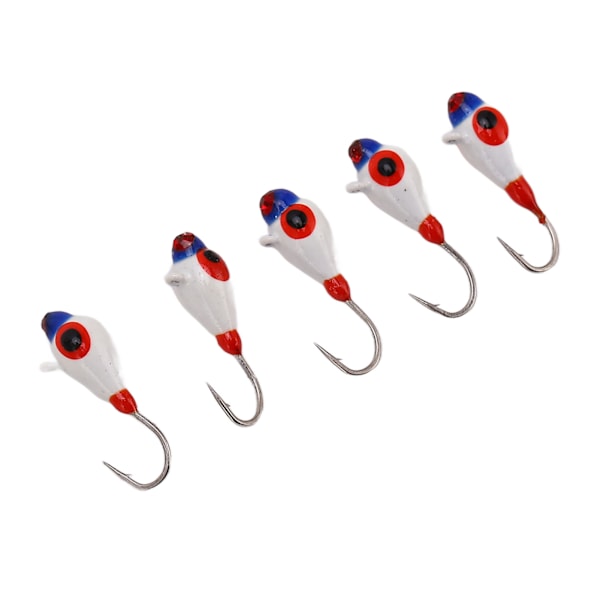 5 stk Isfiske Jiggsett Isfiske Abborr Kroker Vinterfiske Lokker 4MM