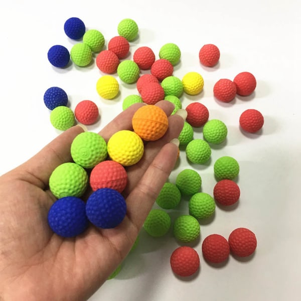 Universal EVA bløde runde refill bolde til rivaliserende legetøjspistol - 100 STK