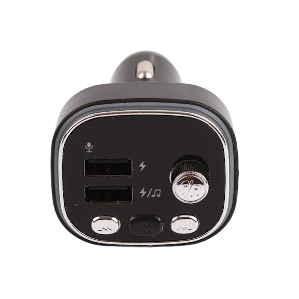 Bil Bluetooth Afspiller 2 USB Porte Oplader 7 Farvede Lys FM Sender Til Håndfri Opkald Sølv