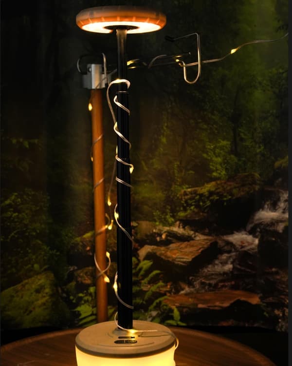 Telescopic Camping Lamp, String Lights Recyclable Portable Camping Lantern 3 Lighting Modes, Outdoor Lighting
