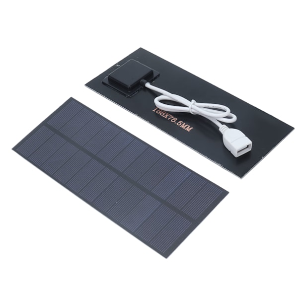 2,5W solcellepanel 188x78,5mm solcellebrett 3,7V-5V batterilader høy konverteringseffektivitet og bærbar for drivhus og familie