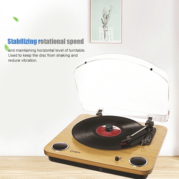 Hållbar Skivspelarvikt i Aluminium för LP Vinyl Metallskivstabilisator (Svart)