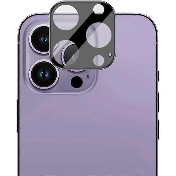 Camera Protector for iPhone 15 Pro/iPhone 15 Pro Max HD Full Coverage Black Silk Printed Lens Film