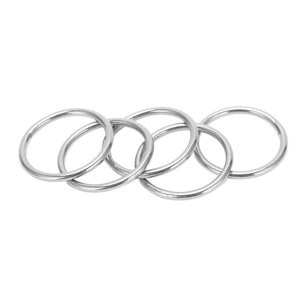 5 st O-ringar i rostfritt stål 3 mm flerfunktions-hårdvaruringar för marinbåtsbagage3x 40 mm / 0,1x1,6in