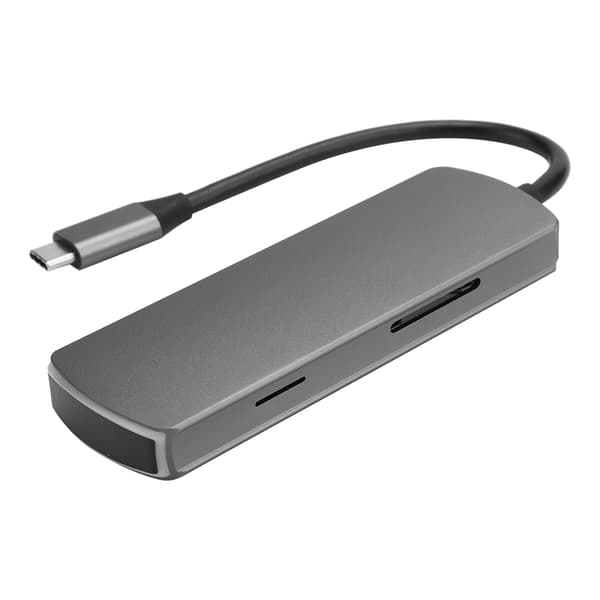 6-in-1 telakointiasema, tummanvihreä, monitoiminen Type C - HDMI -teräväpiirtokeskitinsovitin