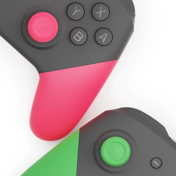 3 par (6 stycken) kontrollerskal - rosa och grönt, kompatibelt med PS4/PS5-grepp, CQC och FPS tumspaksskydd, analoga kontrollöverdrag