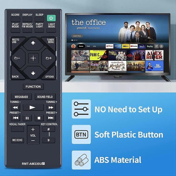 RMT-AM330U Remote Control for Sony Home Audio System Infrared Remote Control Replacement Handset