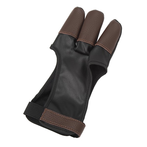 PU Læder Bueskydnings Handske Finger Tab til Recurve Compound Bow