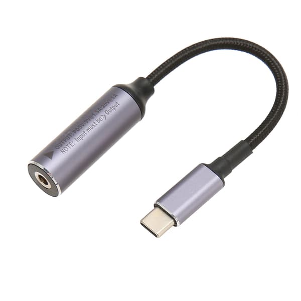 DC 5.5mmx1.0mm til Type C Opladerkabel Hun til Han 100W DC5510 til Type C Strømkabel med PD Auto Identifikationschip