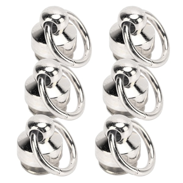 200 Set Munknit med Dragringar 8mm Högglans Utsökt Hantverk Lädernitar för DIY Kläder Väskor Skor Silver