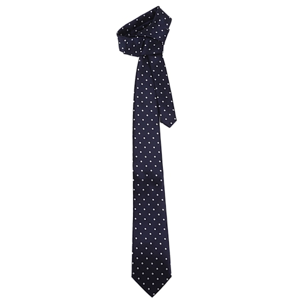Herr Slipsar Set Polyestergarn Klassisk Herr Polka Dot Slips Nål Manschettknappar Bröstnäsduk Affär Formell Presentförpackning