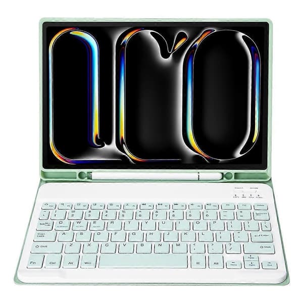 A13B Leather+TPU Tablet Case Bluetooth Keyboard Case with Pen Holder for iPad Pro 11 (2024)