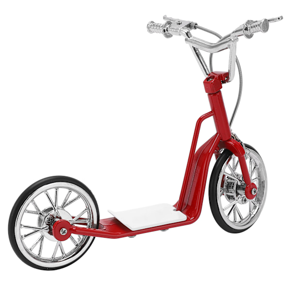 Rød Modell Scooter 1:10 Skala Robust Legering Utsøkte Farger Høy Simulering Iøynefallende Støpt Scooter for Bord Bil