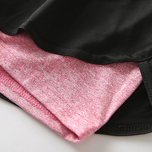 Damesportsshorts Løs høy midje Hurtigtørkende yogashorts for kvinner for treningsløping Rose Red L