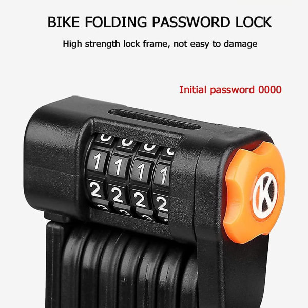 Sammenleggbar bærbar sykkel Passordlås Sikkerhet-tyveri legert stål S 4 digital skive hemmelig kode kombinasjonslåser