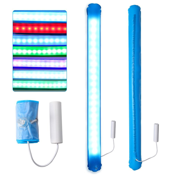 Hopfällbar LED uppblåsbar sticka utomhuscampinglampa Bärbar handhållen hejarkäpp Light Party Supplies