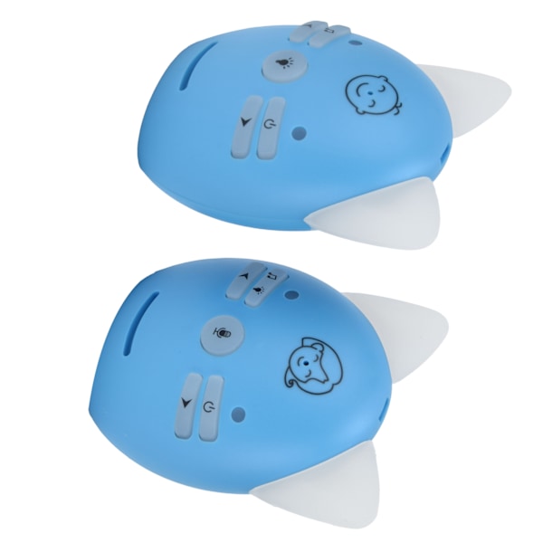 V30 Digital Audio Baby Monitor Bærbar Alarm Følsom Trådløs To-vejs Baby Gråd Detektor Blå EU Stik 100‑240V