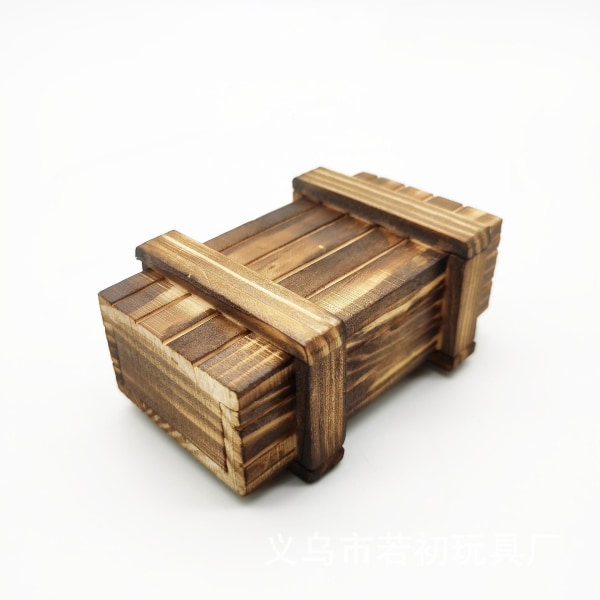 Wooden Secret Compartment Puslespil Box - Udfordrende Brain Teaser Game