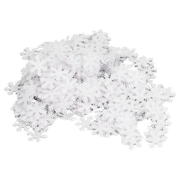 1000 stk Snowflake Confetti 1.2in Lugtfri genanvendelig hvid julepynt til fødselsdagsfester Bryllupsferier