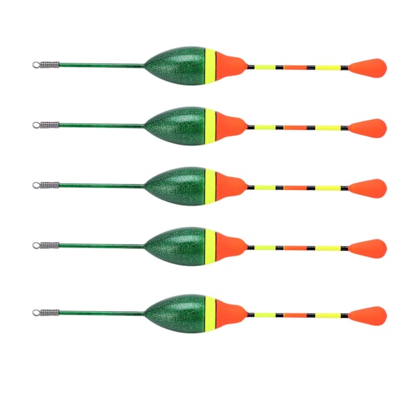 5 st Fiskeflöter Bobbers Högkänslig plastfjäder Oval sticka Slipflottor Fiskeredskap Tillbehör