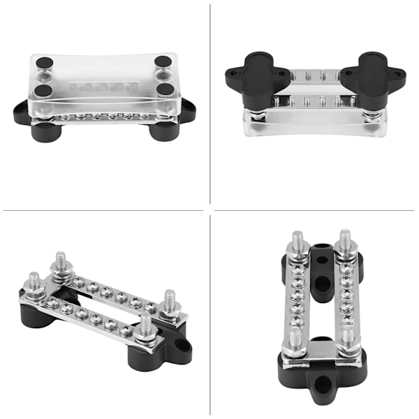 Båt, Lastebil, Buss, Elektrisk Terminal Jaktboks Dobbel 6-veis 100amp 4 Studs Med Deksel 12-48V