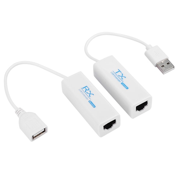 USB 2.0 200M Extender RJ45 Ethernet Forlængerkabel Netværkskabel Adapter
