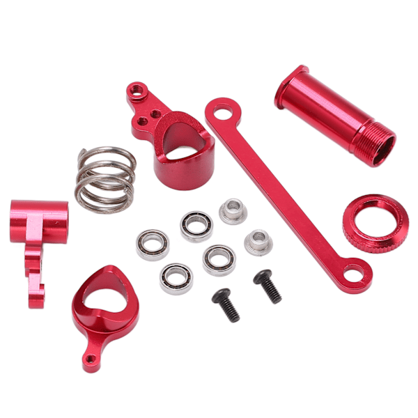 RC Styrspindel Monteringssats Aluminiumlegering för LC RACING 1/14 RC Bil Lastbil Crawler Leksaker Röd