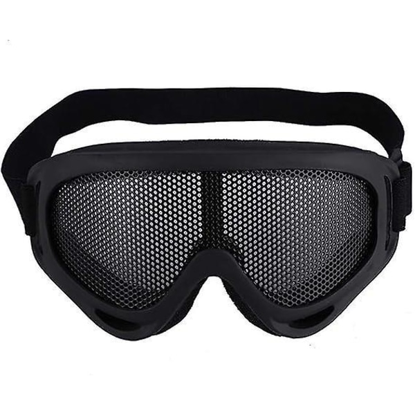Svarta slagtåliga cykelglasögon i mesh för män och kvinnor Ögonskydd vid utomhusaktiviteter