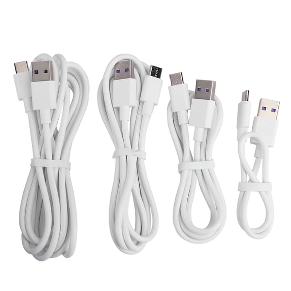 4 stk. Type C Superrask 5A USB-datakabel Laderledning Hurtigladekabler