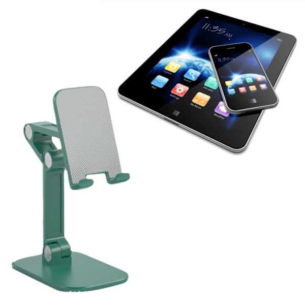 Desktop Mobilholder Justerbar Foldbar Bærbar Mobilholder Desktop Telefon Stativ Grøn