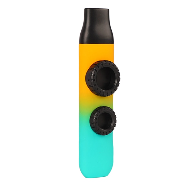 Kazoo Plastic professionelt justerbar tone musikinstrument med 10 stk fløjtemembraner til ukulele violin hud tekstur grøn orange gradient