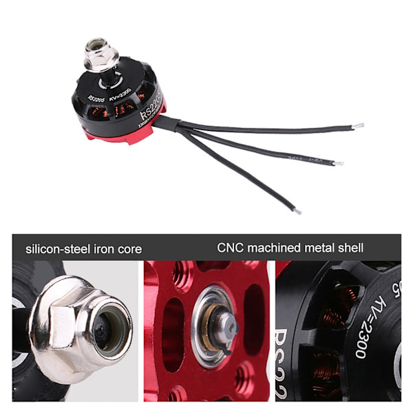 4 st/set RS2205 2300KV CW CCW Motorfjärrkontrolltillbehör för RC Racing Quadcopters