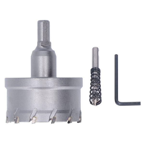 Carbide Hulsave C45 Stål Huller Cutter Kit med Pilot Bit til Stål Metal Aluminium Træ 60mm