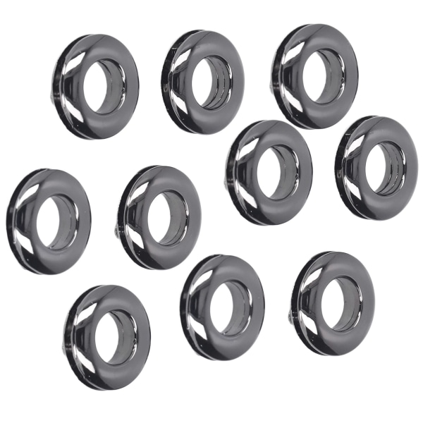 10 stk. Øyemaljer Knapper Metall Glatt Overflate Utsøkt Høy Hardhet Grommet Kit for DIY Klær Veske Lommebok Grå