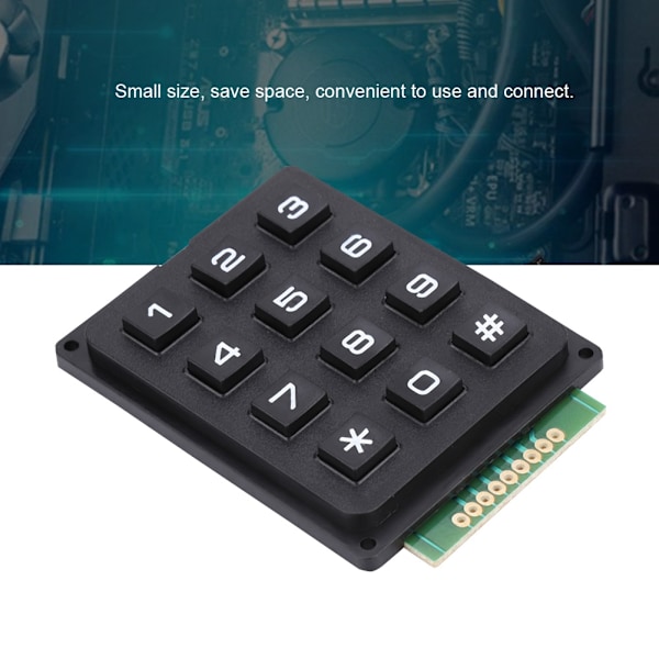 Tastaturmoduler med 12 taster 3x4 Trykknapper Eksternt tastatur for MCU